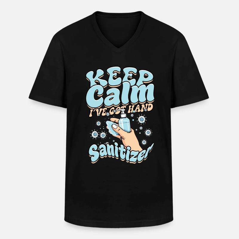 Keimphobie Mysophobie - Männer-T-Shirt mit V-Ausschnitt - Schwarz