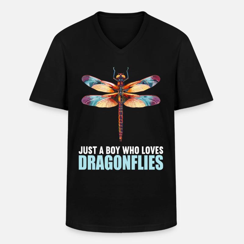 Libellules Libellule - T-shirt col V Homme - noir