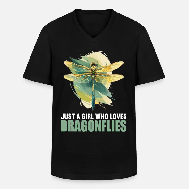 Libellules Libellule - T-shirt col V Homme - noir