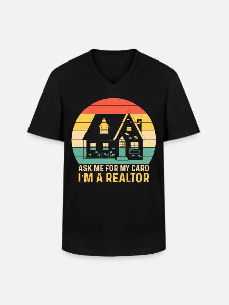 Realtor Real Estate Agent - Men's V-Neck T-Shirt - black