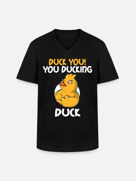 Ultimative sjove ænder perfekt til nørder - Klassisk herre T-shirt med V-udskæring - sort