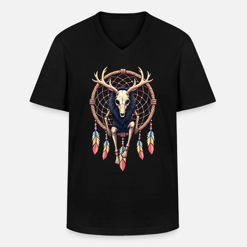 Traumfänger Wendigo - Männer-T-Shirt mit V-Ausschnitt - Schwarz