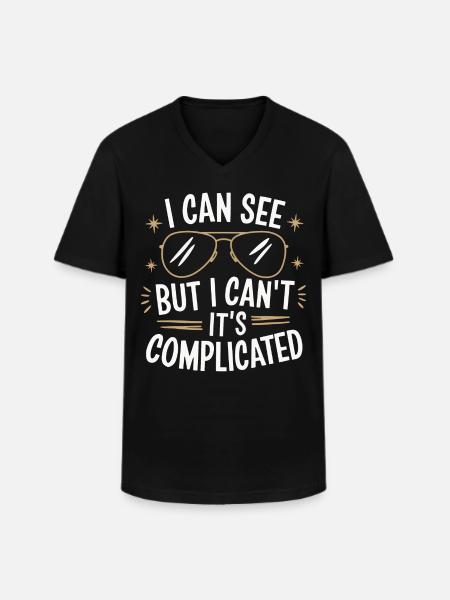 Blind blindness Visually impaired people - Men's V-Neck T-Shirt - black