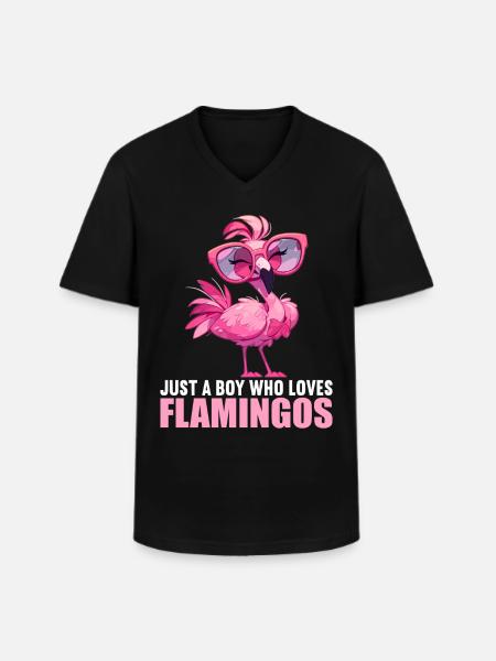 Flamingos Flamingo - Men's V-Neck T-Shirt - black