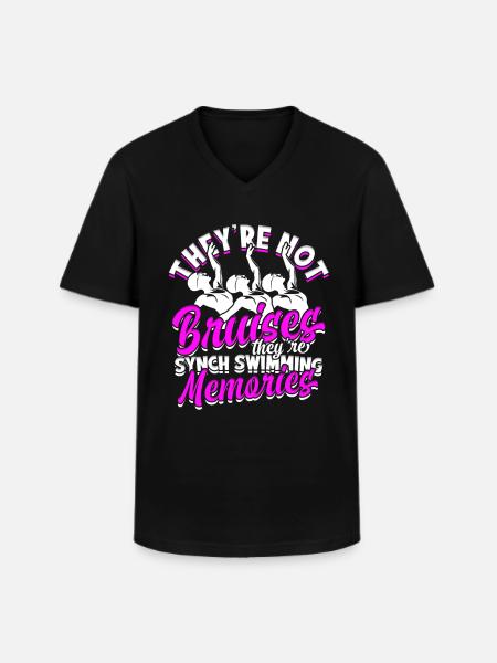Synchronschwimmen Synchro Schwimmer - Männer-T-Shirt mit V-Ausschnitt - Schwarz