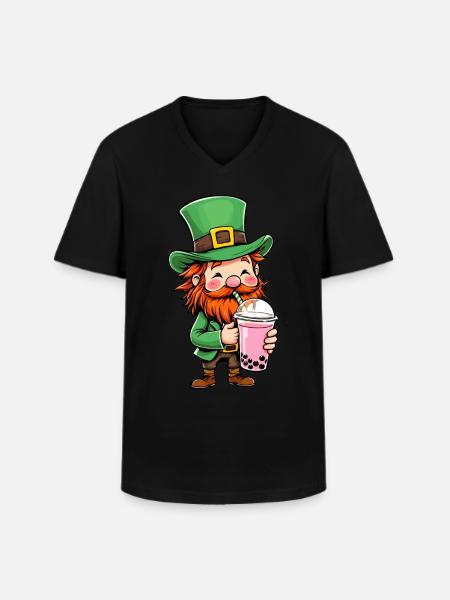 Kobold Bubble Tea - Männer-T-Shirt mit V-Ausschnitt - Schwarz