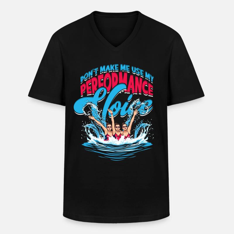 Synchronschwimmen Performance Voice - Männer-T-Shirt mit V-Ausschnitt - Schwarz