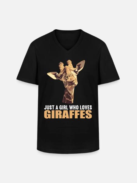 Giraffes Giraffe - Men's V-Neck T-Shirt - black