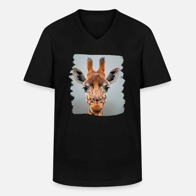 Giraffes Giraffe - Men's V-Neck T-Shirt - black