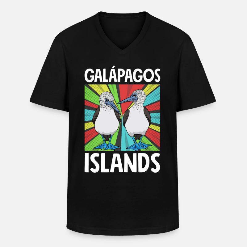 Galapagos Islands - Männer-T-Shirt mit V-Ausschnitt - Schwarz