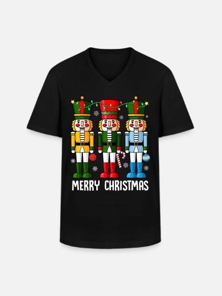 Merry Christmas - Men's V-Neck T-Shirt - black