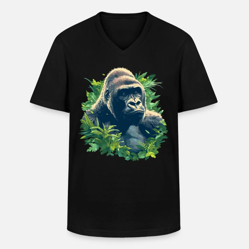 Gorillas Gorilla - Men's V-Neck T-Shirt - black
