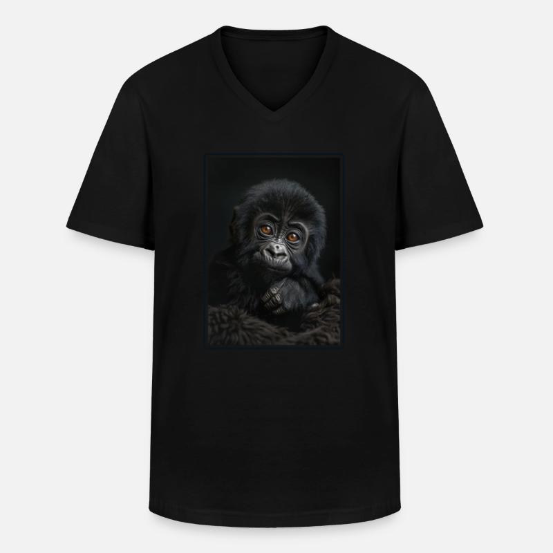 Gorillas Gorilla - Men's V-Neck T-Shirt - black