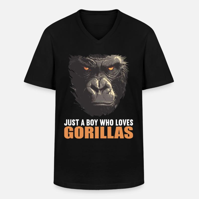 Gorillas Gorilla - Men's V-Neck T-Shirt - black