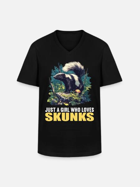 Skunks Skunk - Men's V-Neck T-Shirt - black