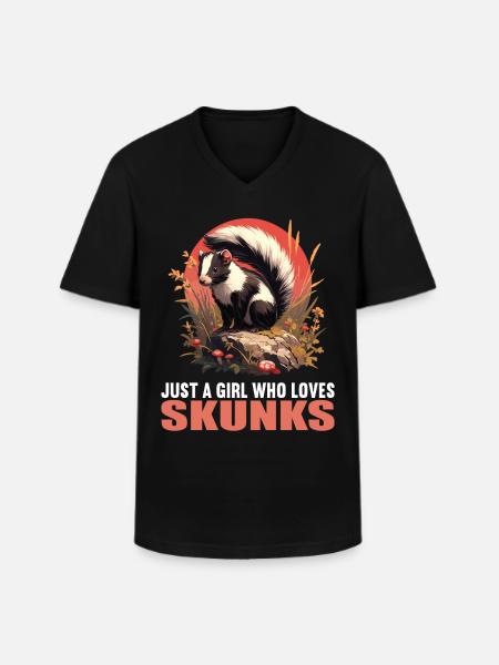 Skunks Skunk - Men's V-Neck T-Shirt - black