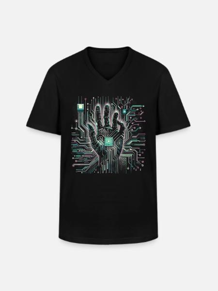 Informatik Informatiker Programmierer - Männer-T-Shirt mit V-Ausschnitt - Schwarz