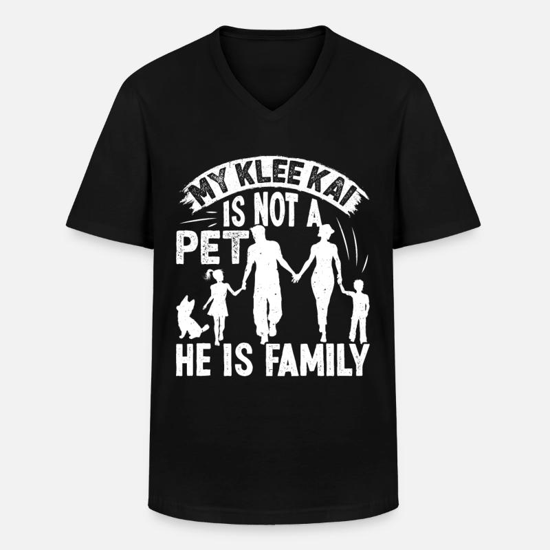 Alaskan Klee Kai - Männer-T-Shirt mit V-Ausschnitt - Schwarz