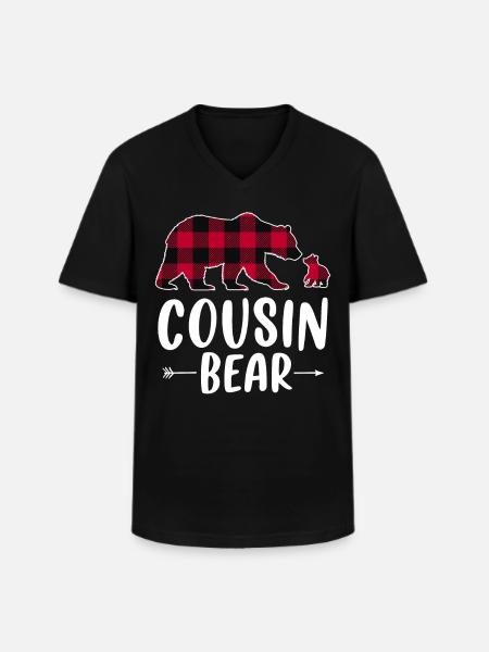 Grandma Bear - Männer-T-Shirt mit V-Ausschnitt - Schwarz