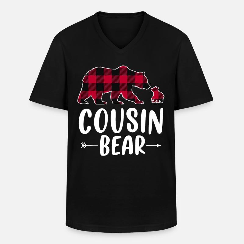 Grandma Bear - Männer-T-Shirt mit V-Ausschnitt - Schwarz
