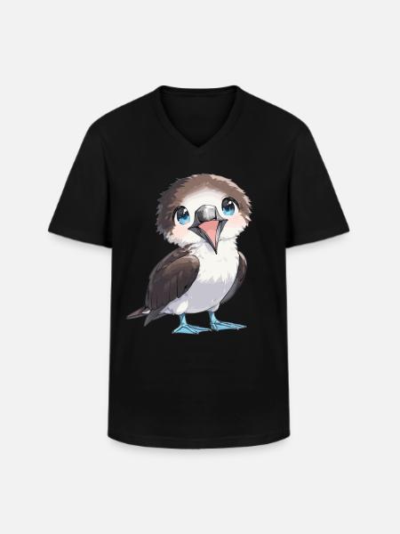 Blue-footed booby - Men's V-Neck T-Shirt - black