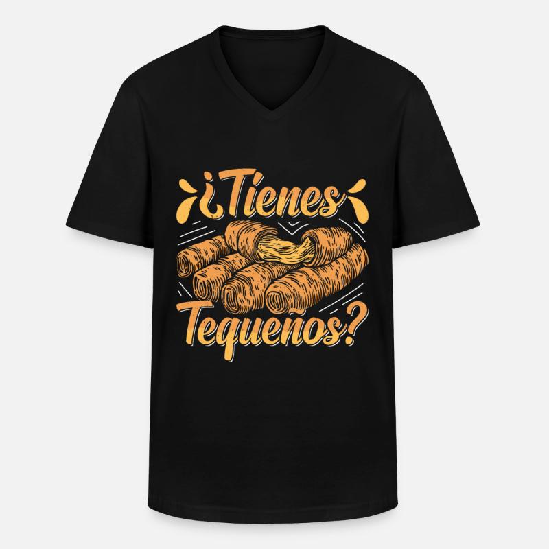 Tequenos venezolanisch - Männer-T-Shirt mit V-Ausschnitt - Schwarz