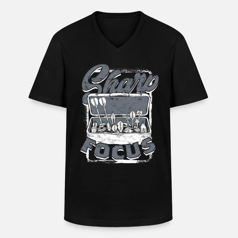 Bogenfischer Bogenfischen Bogenangeln - Männer-T-Shirt mit V-Ausschnitt - Schwarz