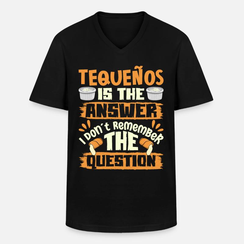 Tequenos venezolanisch - Männer-T-Shirt mit V-Ausschnitt - Schwarz