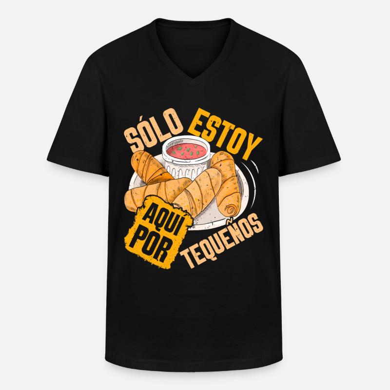 Tequenos venezolanisch - Männer-T-Shirt mit V-Ausschnitt - Schwarz