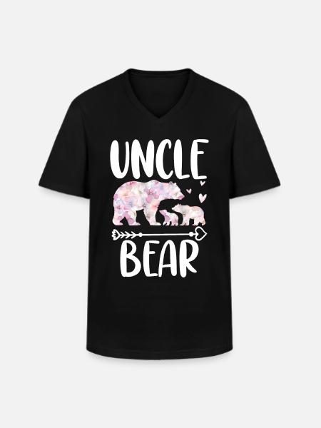 Oncle Ours - T-shirt col V Homme - noir