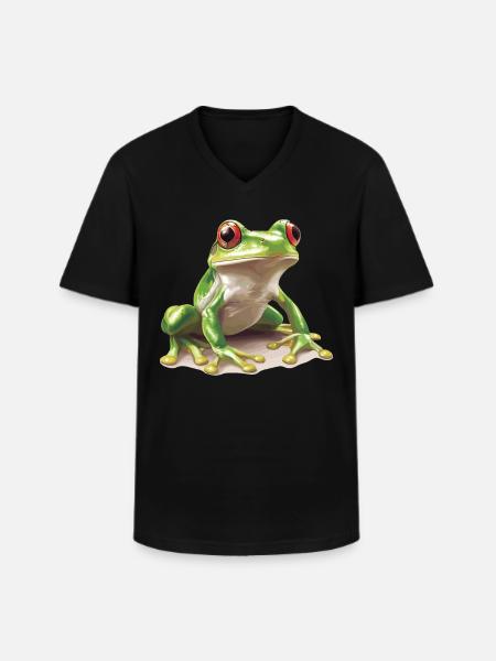 Frog Frogs - Men's V-Neck T-Shirt - black