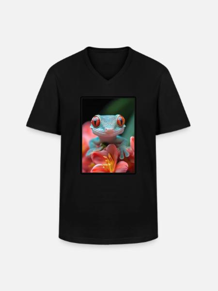 Geckos Gecko - Men's V-Neck T-Shirt - black