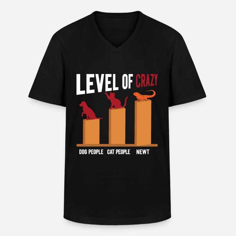 Molch - Männer-T-Shirt mit V-Ausschnitt - Schwarz