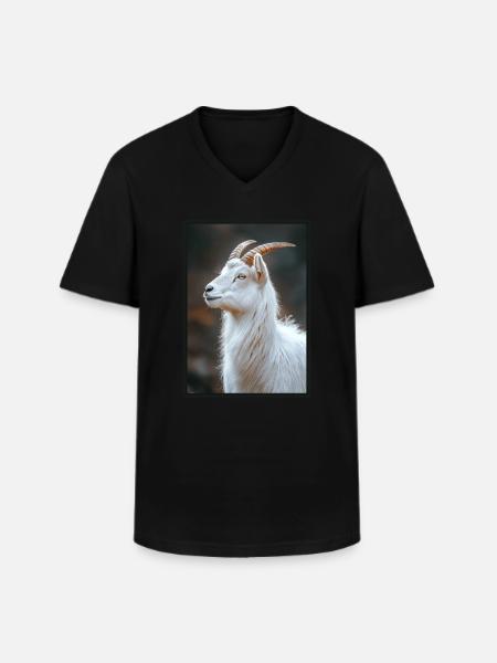 goats goat - Men's V-Neck T-Shirt - black