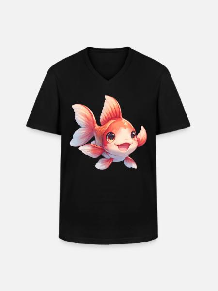 Goldfish Goldfish - Men's V-Neck T-Shirt - black