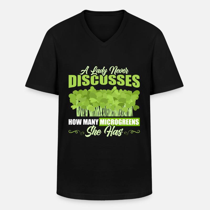 Microgreens Microgreen - Männer-T-Shirt mit V-Ausschnitt - Schwarz