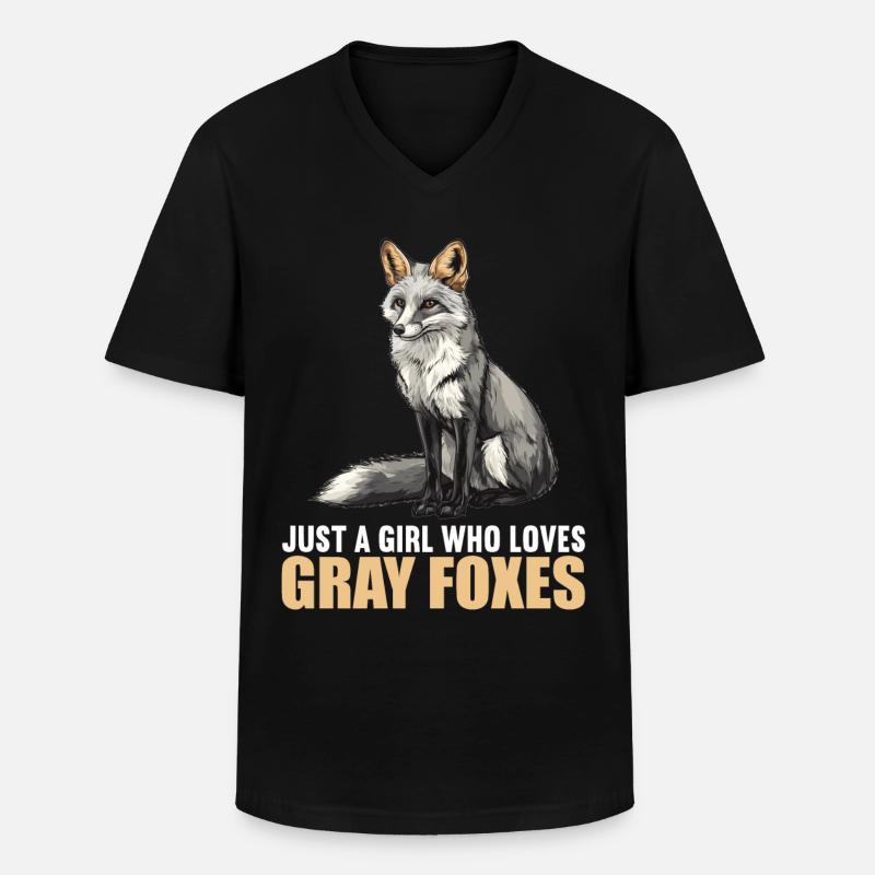 Graufüchse Graufuchs - Männer-T-Shirt mit V-Ausschnitt - Schwarz