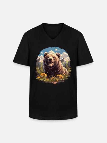 grizzly bears Grizzly bear - Men's V-Neck T-Shirt - black