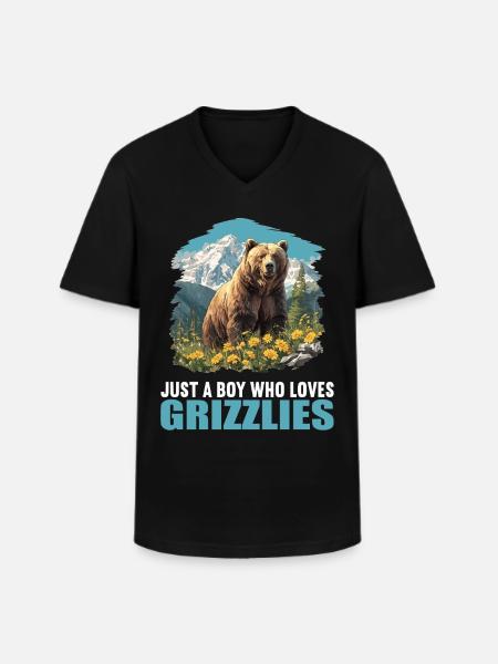 grizzly bears Grizzly bear - Men's V-Neck T-Shirt - black