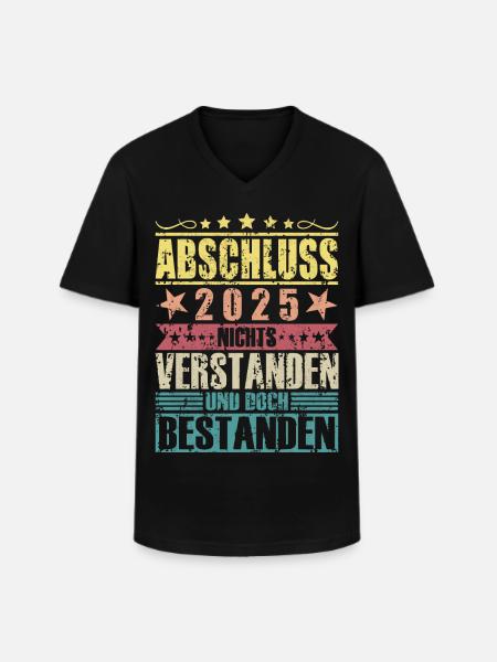 Abschluss 2025 - Männer-T-Shirt mit V-Ausschnitt - Schwarz