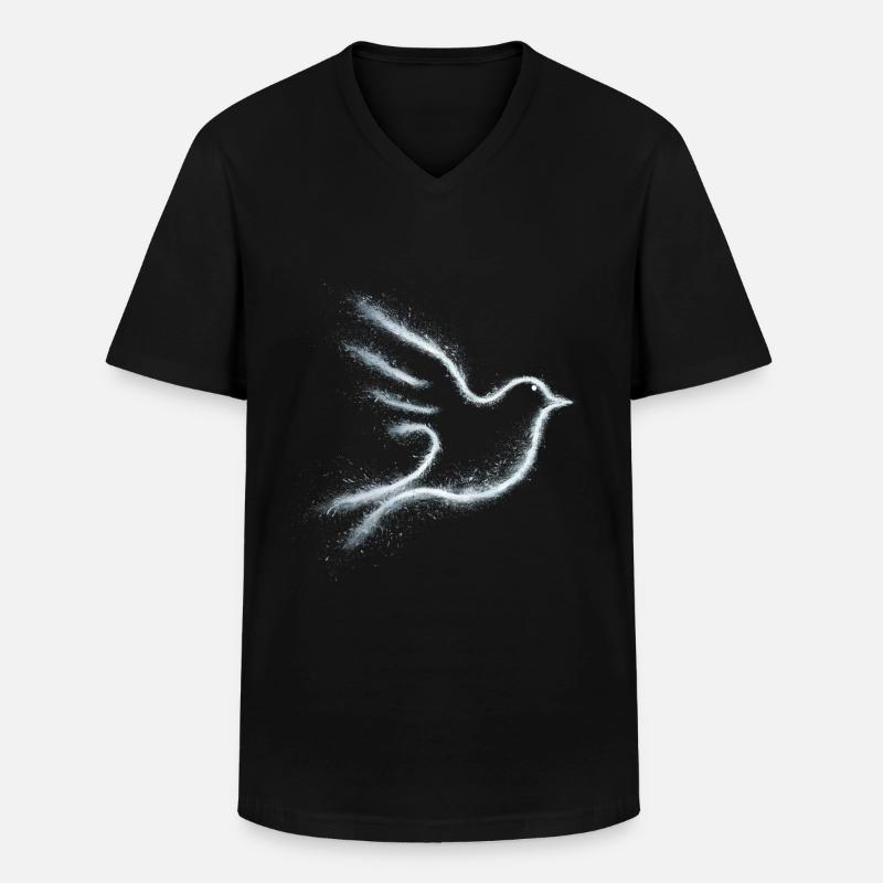Vogel - Männer-T-Shirt mit V-Ausschnitt - Schwarz