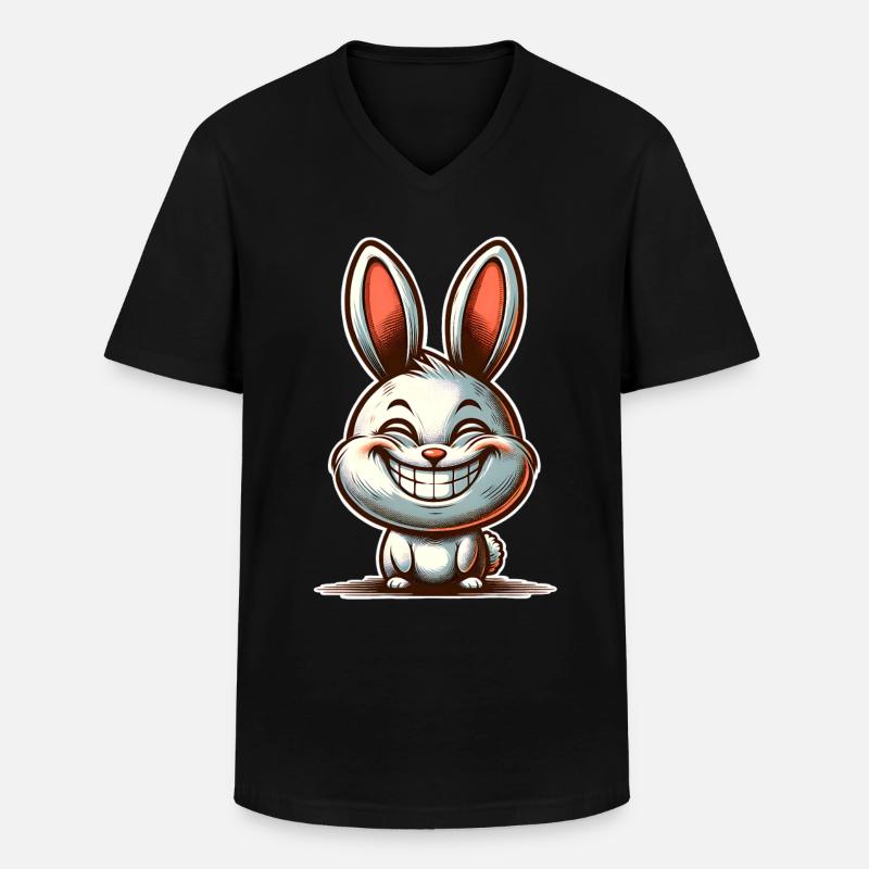 Rabbit Rabbit - Men's V-Neck T-Shirt - black