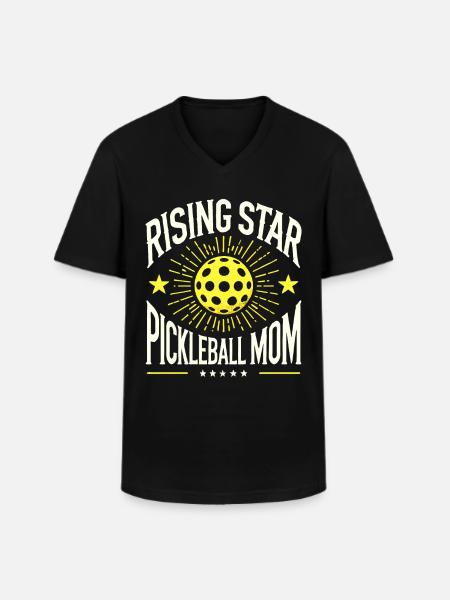 Rising Star Pickleball Mom - Men's V-Neck T-Shirt - black