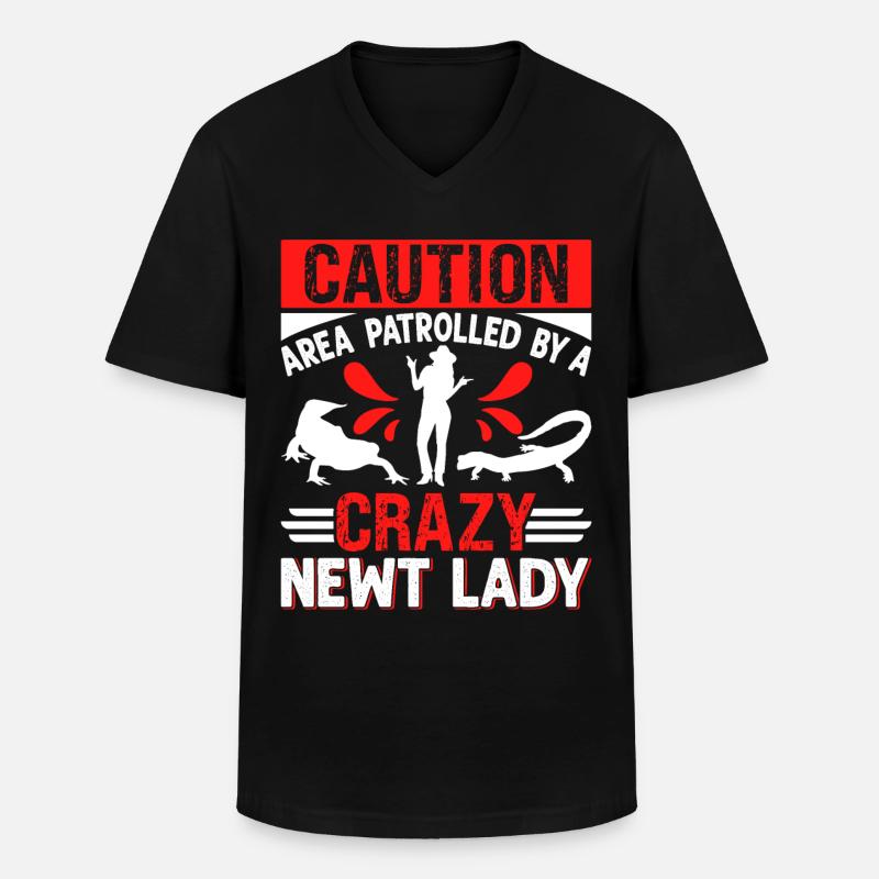 Newt - Men's V-Neck T-Shirt - black