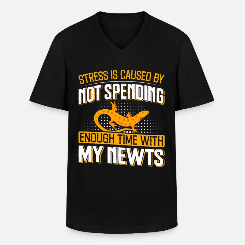Molch - Männer-T-Shirt mit V-Ausschnitt - Schwarz