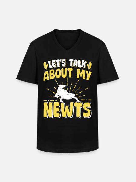 Molch - Männer-T-Shirt mit V-Ausschnitt - Schwarz