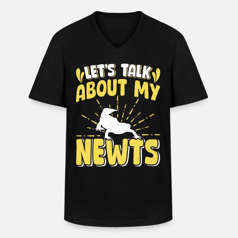 Newt - Men's V-Neck T-Shirt - black