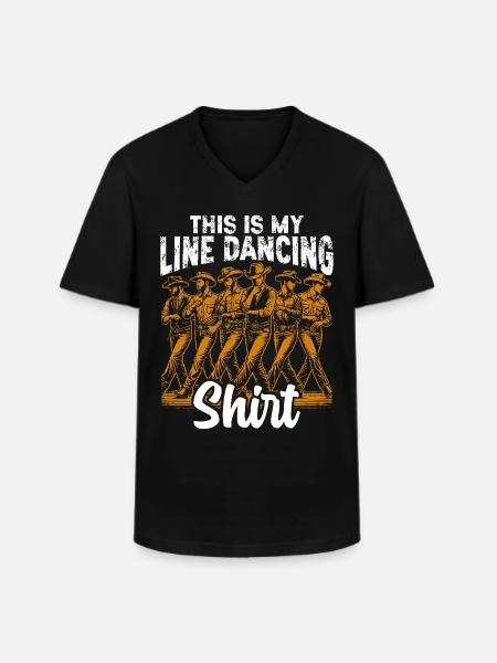 Line Dance, Country Music, Cowboy, Line Dance - Men's V-Neck T-Shirt - black
