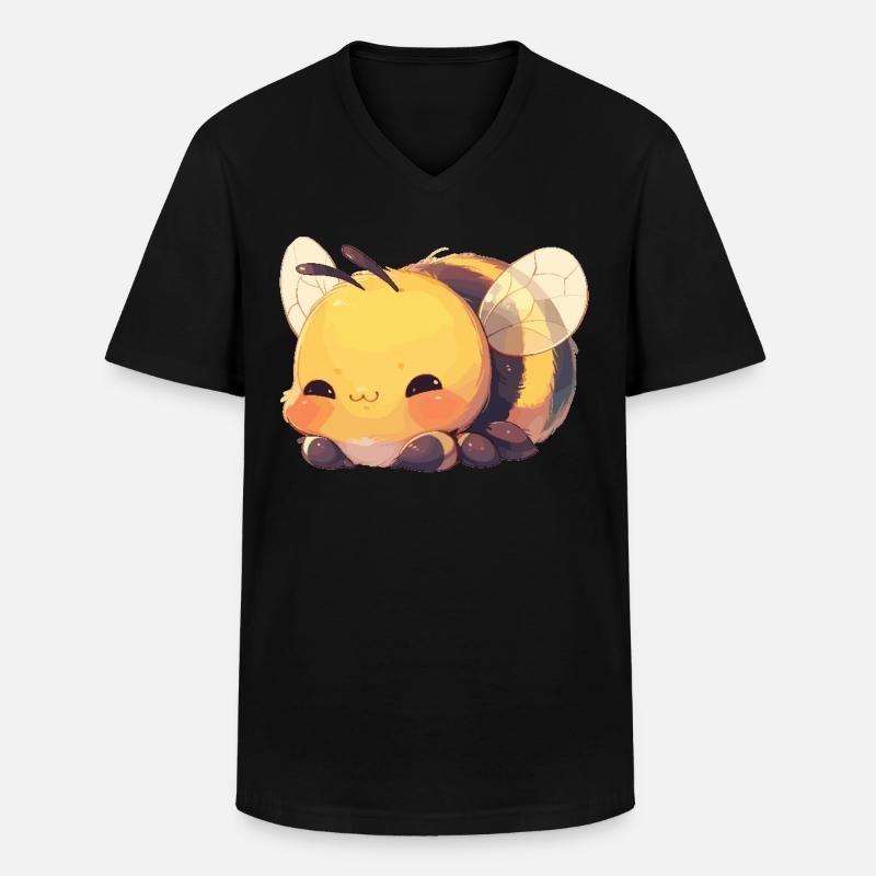Bees Bee - Men's V-Neck T-Shirt - black