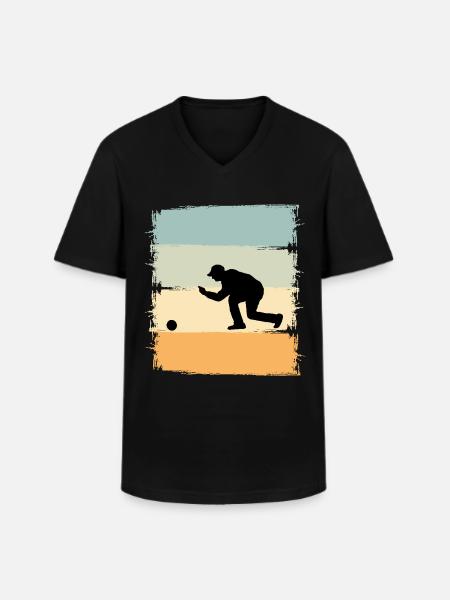Boule Boccia Boule player - Men's V-Neck T-Shirt - black